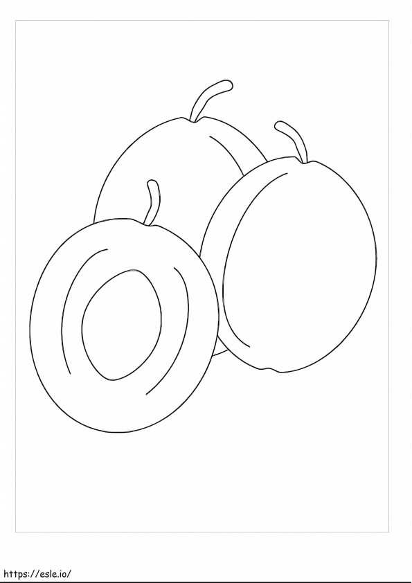 Three Easy Apricots coloring page