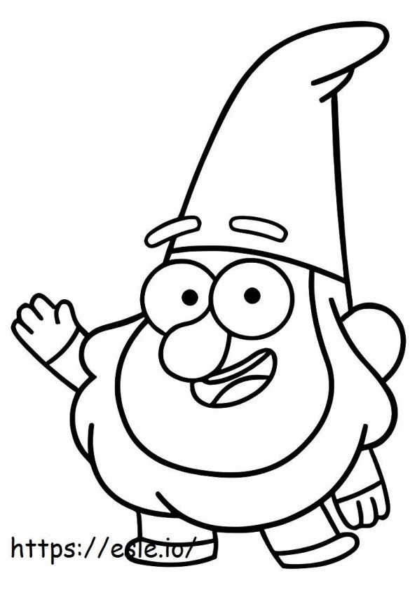 Gnome Jeff De Gravity Falls coloring page