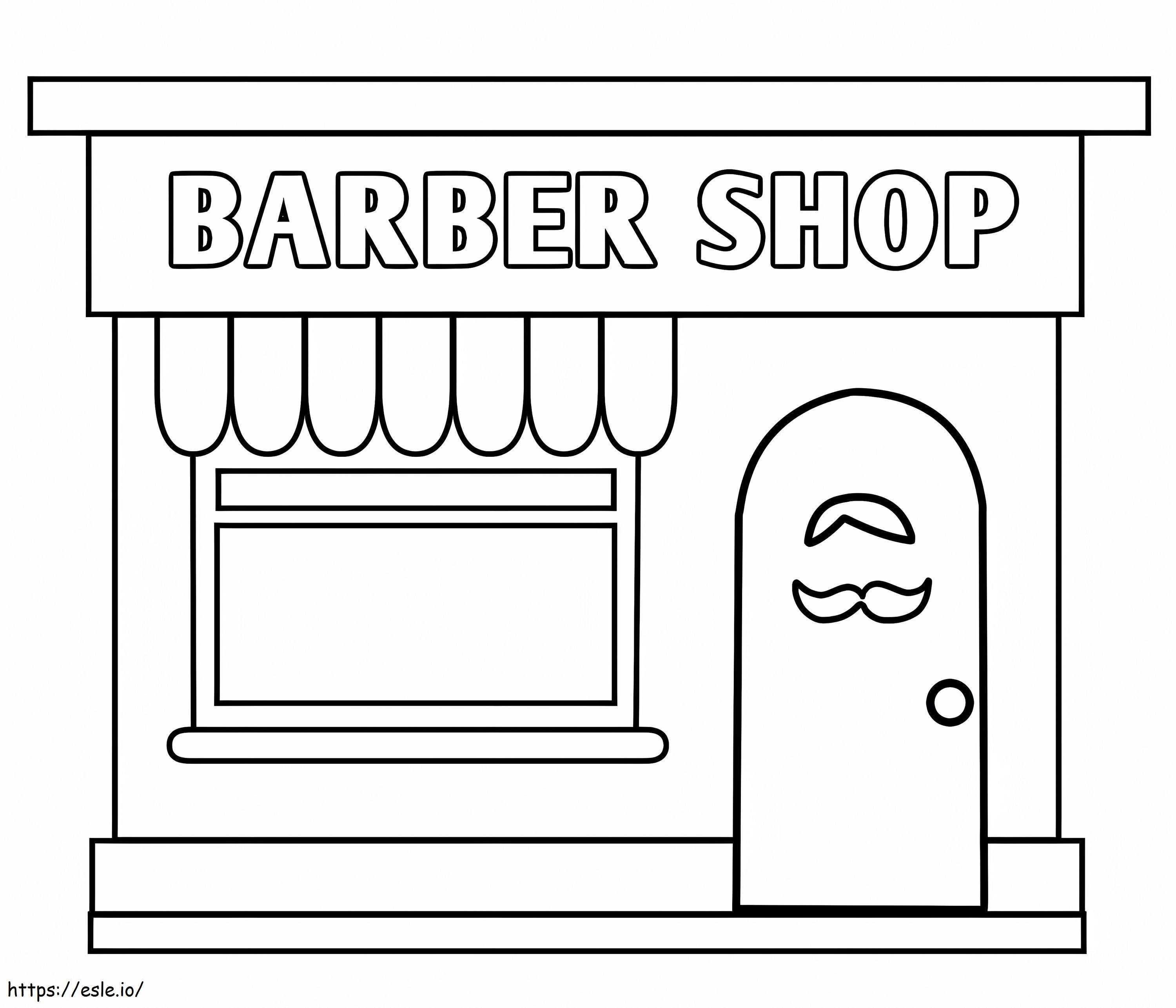 Printable Barber Shop coloring page