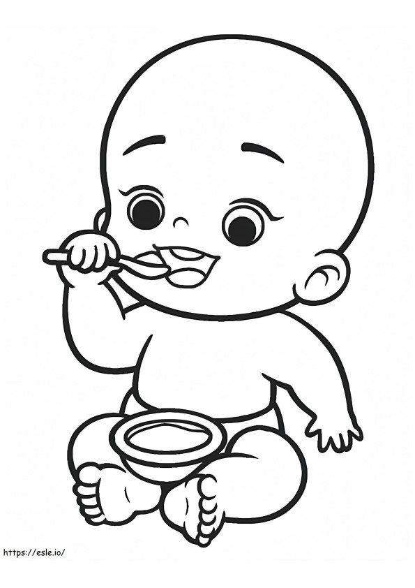 jedzenie dziecka kolorowanka