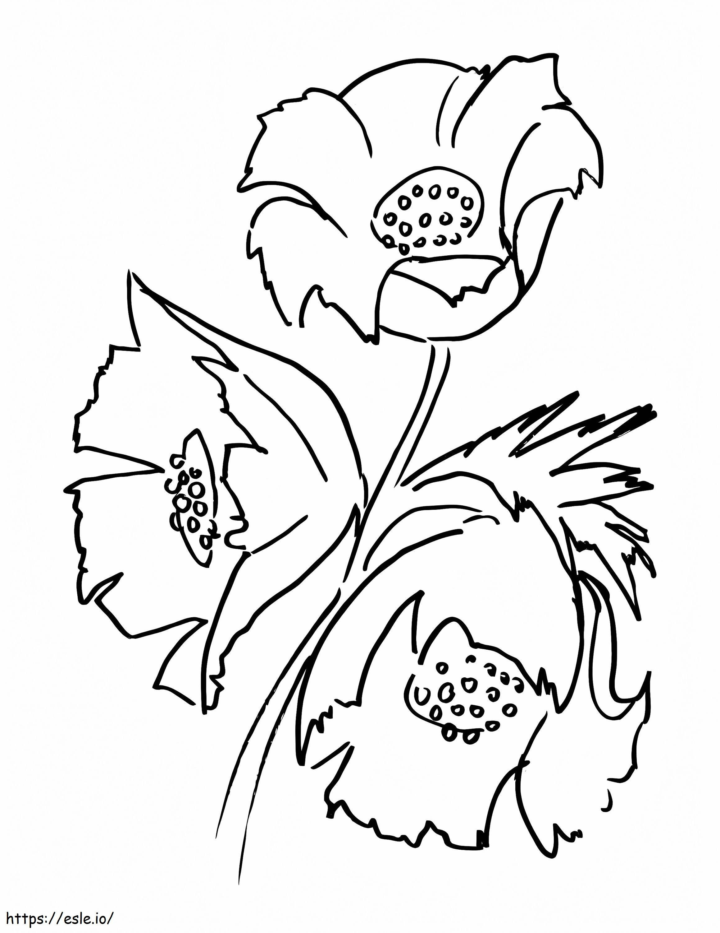 Free Printable Flower Bouquet coloring page
