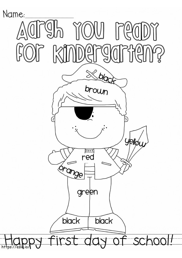 Happy First Day Of School coloring page
