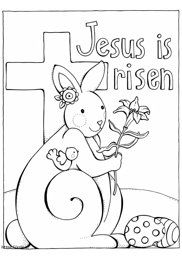 Printable Jesus Is Risen coloring page