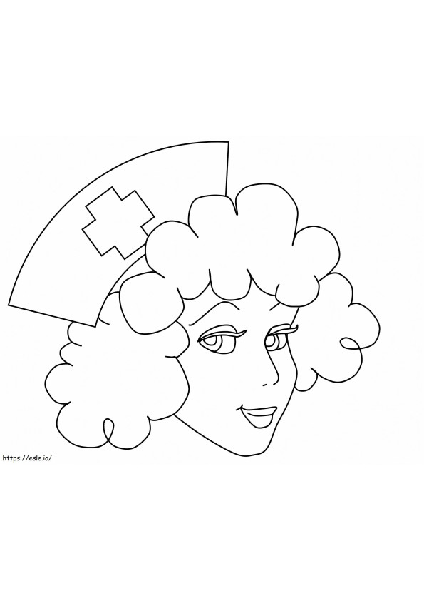 Nurse Face coloring page