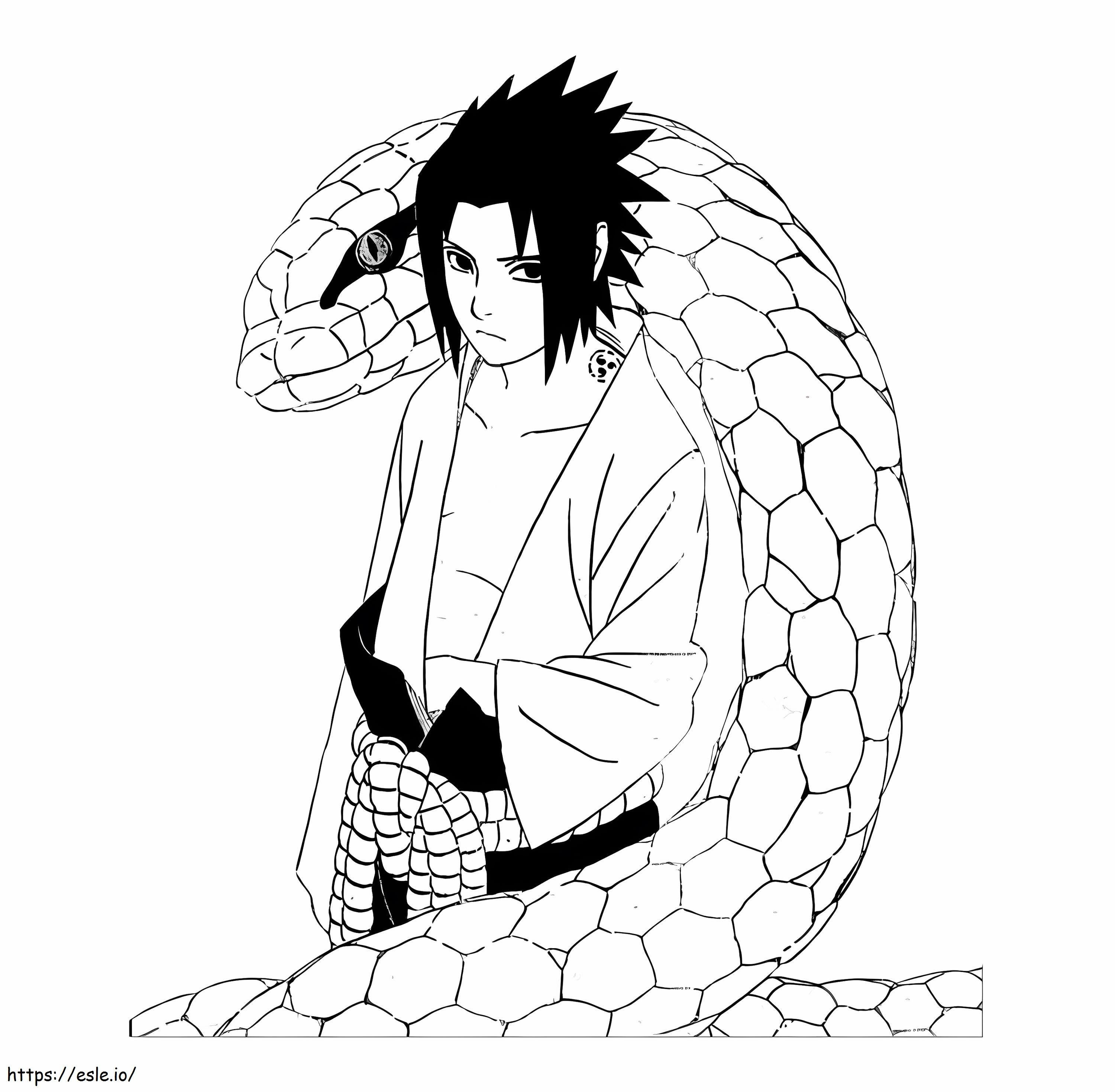 Sasuke și marele șarpe de colorat