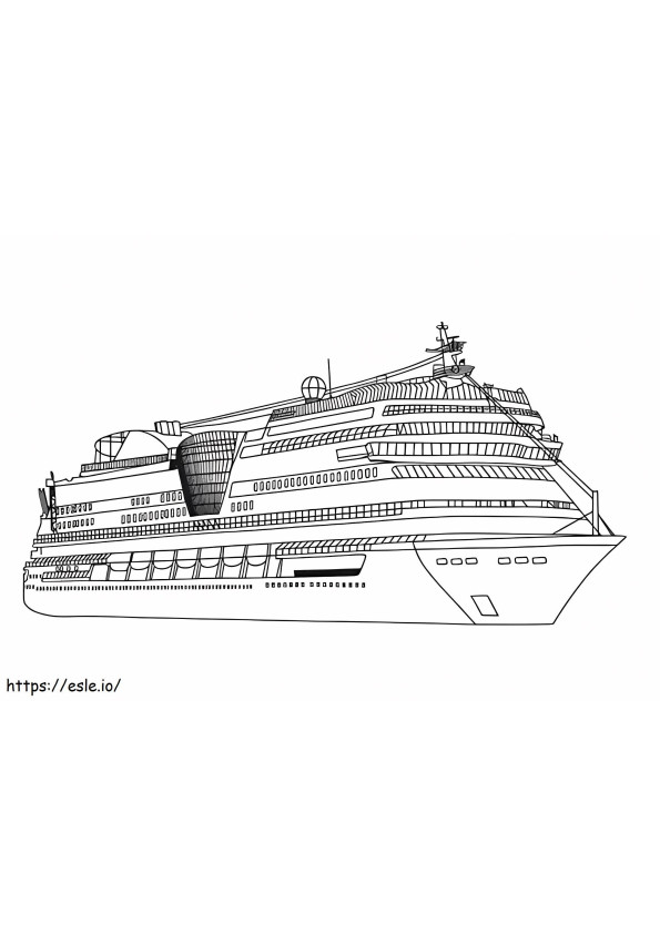 Luxury Boat coloring page