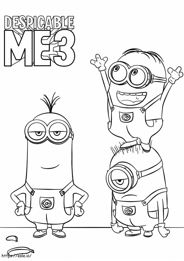 Despicable Me 3 Minions coloring page
