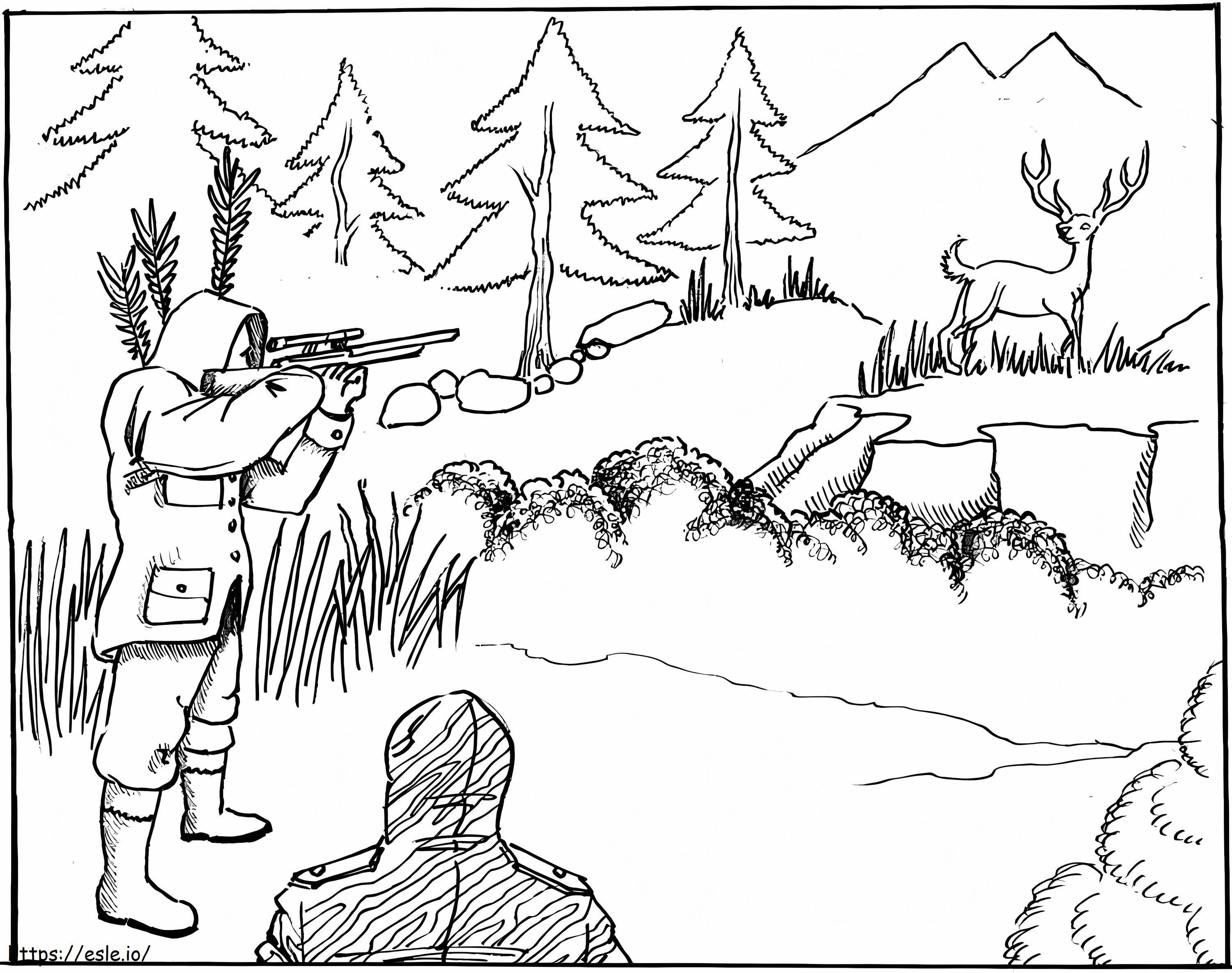 Hunting Coloring Pages For Kids coloring page