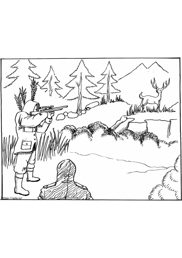 Hunting Coloring Pages For Kids coloring page