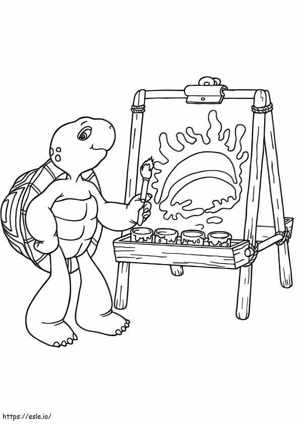 Franklin Drawing A4 coloring page