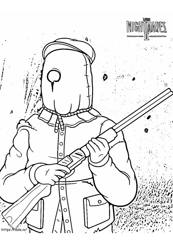 Hunter Little Nightmares coloring page