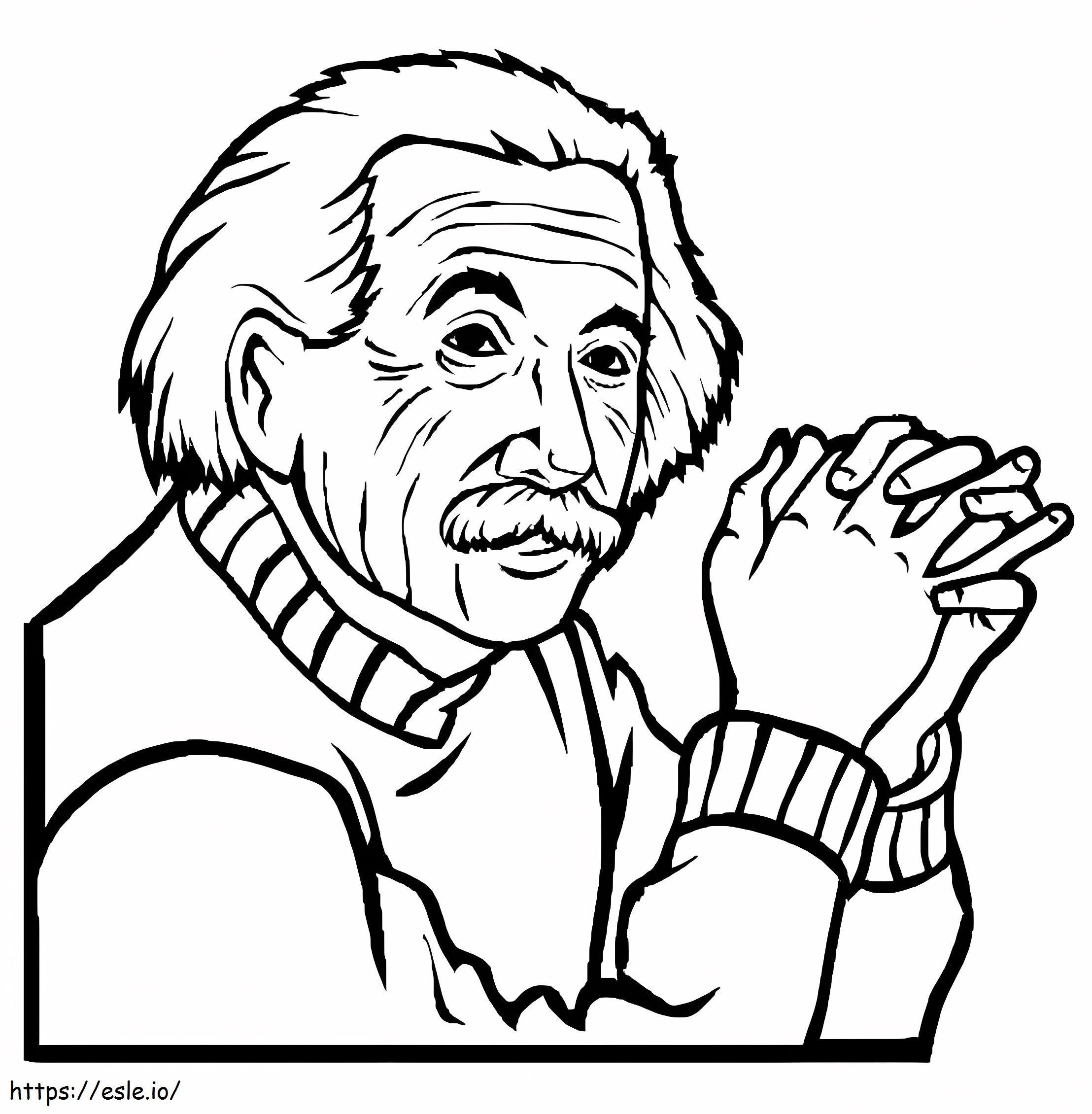 Coloriage Imprimer Albert Einstein à imprimer dessin