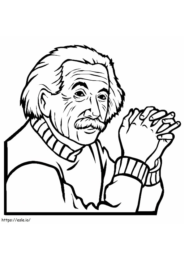 Drukuj Alberta Einsteina kolorowanka