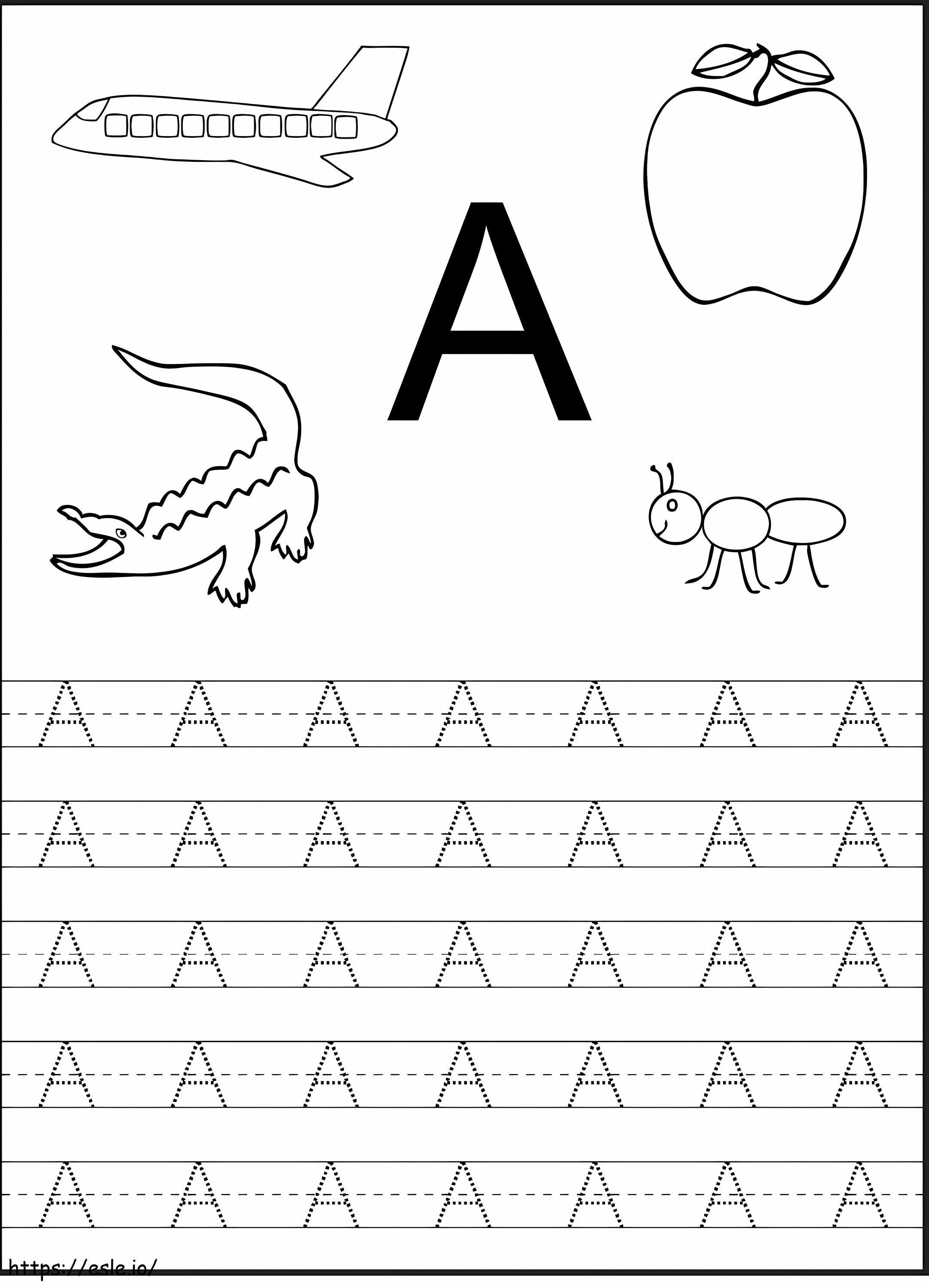  Przedszkolny arkusz roboczy alfabet do edukacji 1 kolorowanka