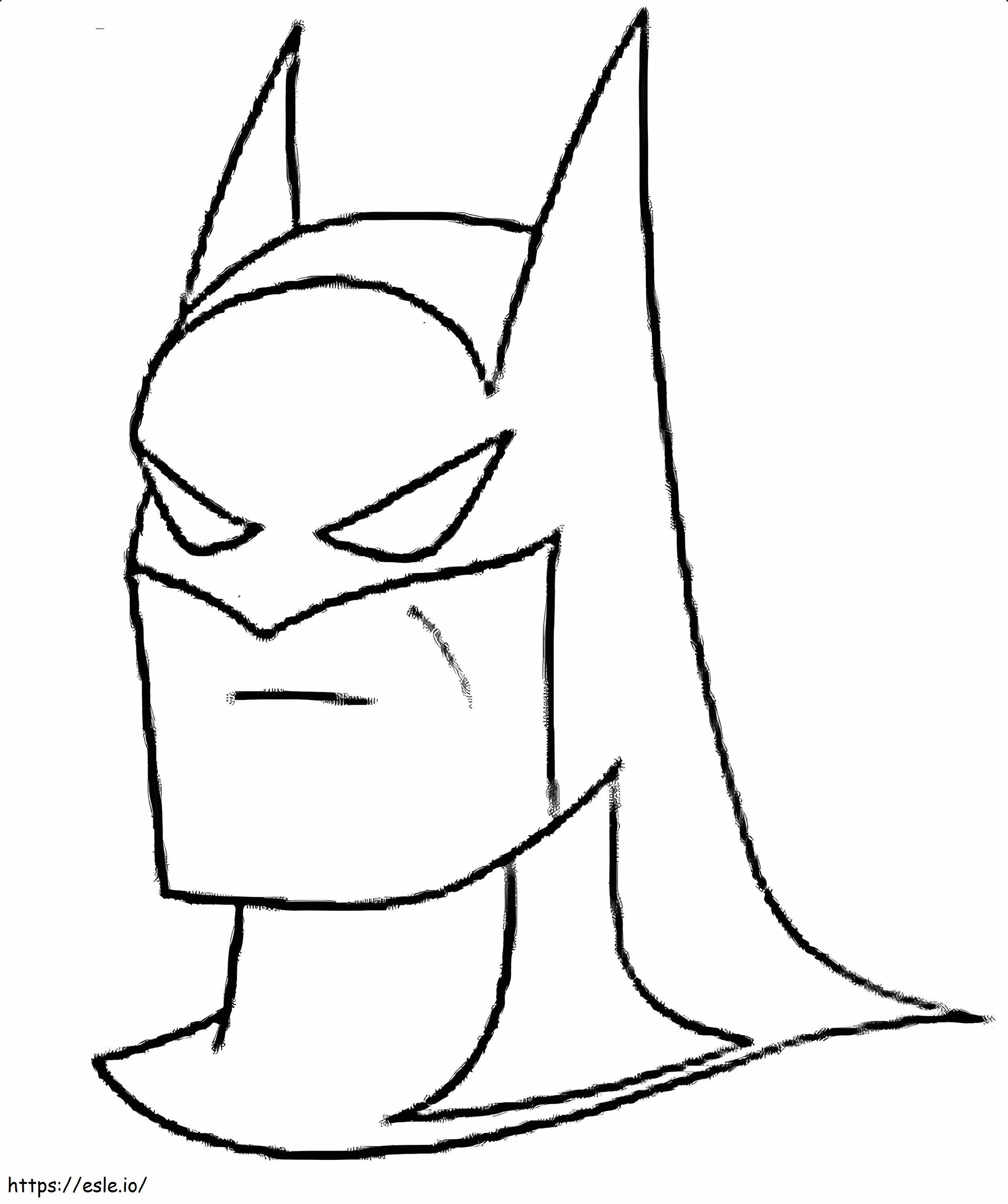 Batman com máscara para colorir