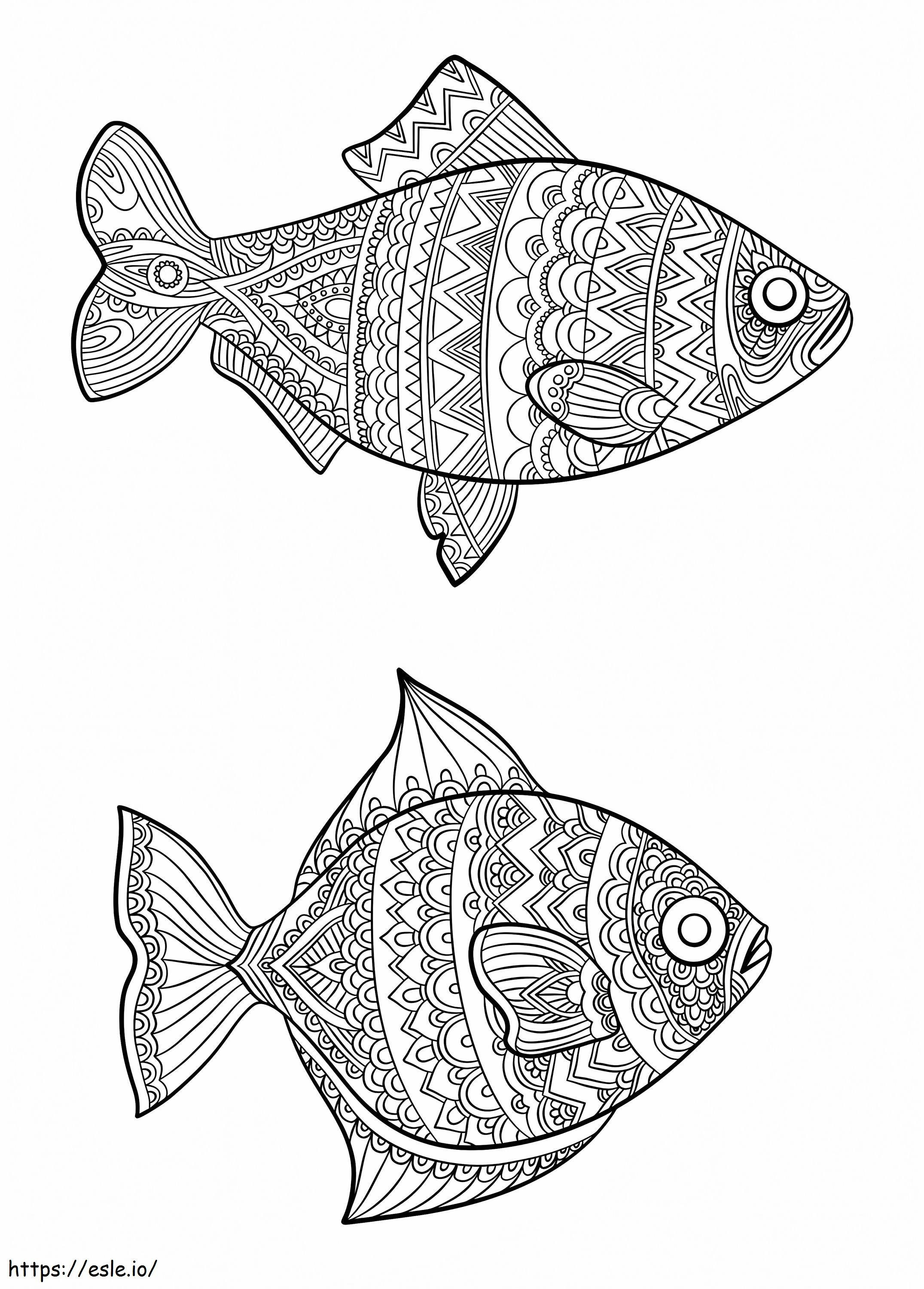 Wonderful Fishes coloring page