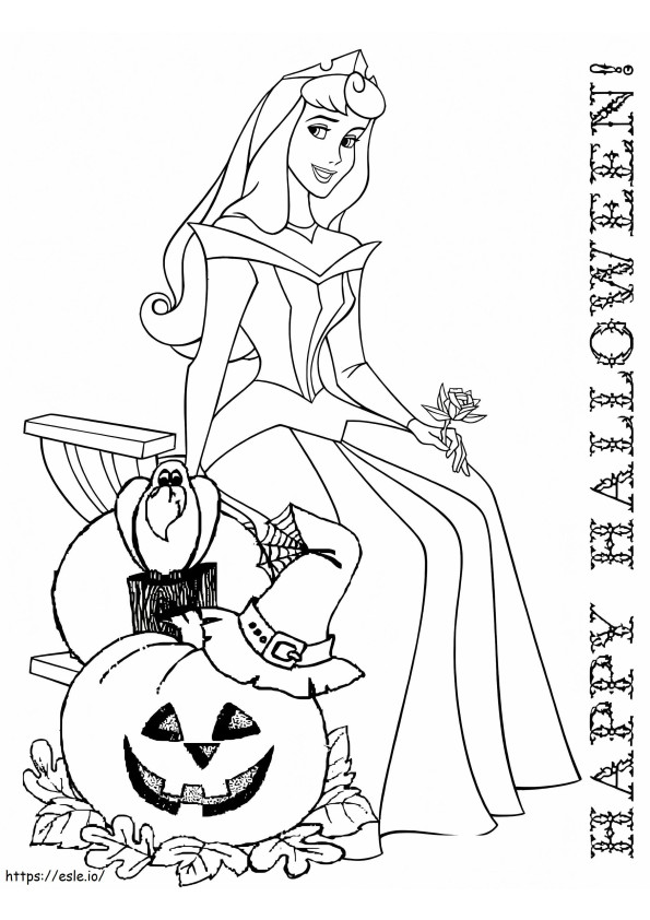 Aurora And Pumpkin coloring page