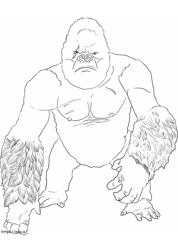 Coloriage King Kong gracieux à imprimer dessin