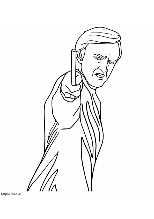 Angry Draco Malfoy coloring page