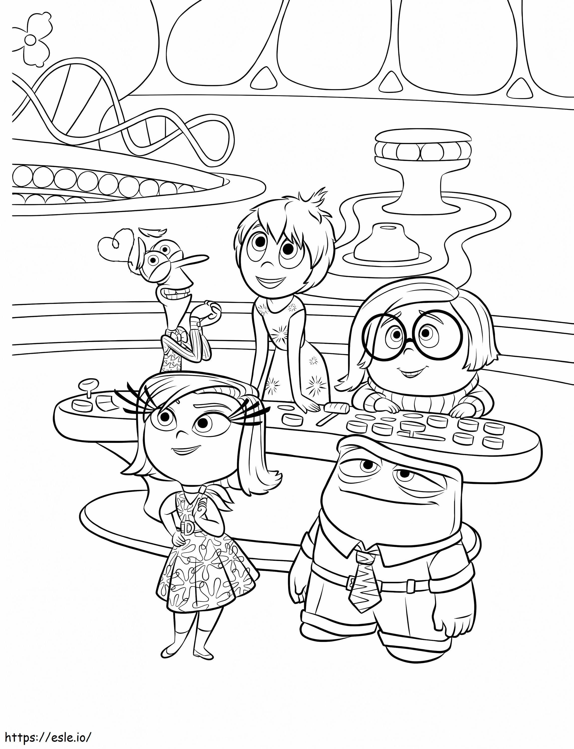 Inside Out Characters coloring page