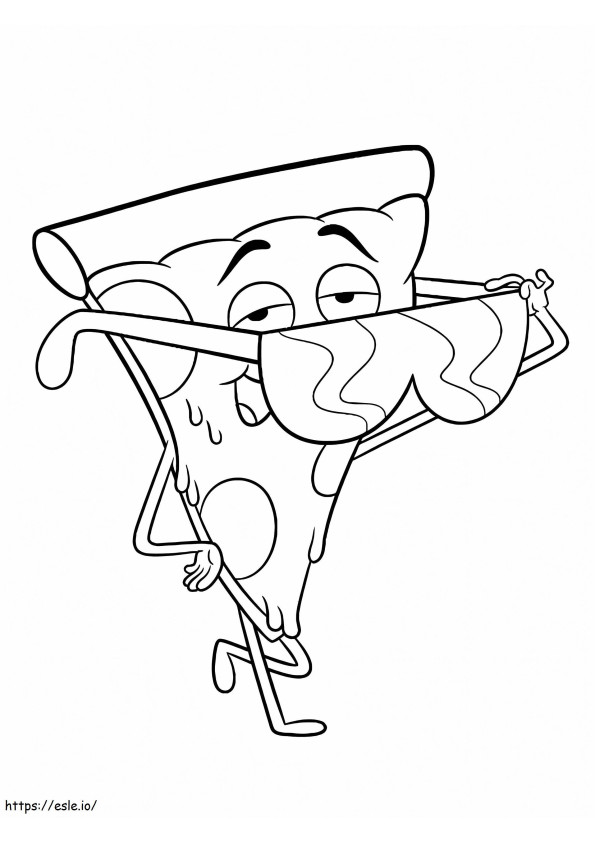Coloriage Pizza Steve à imprimer dessin