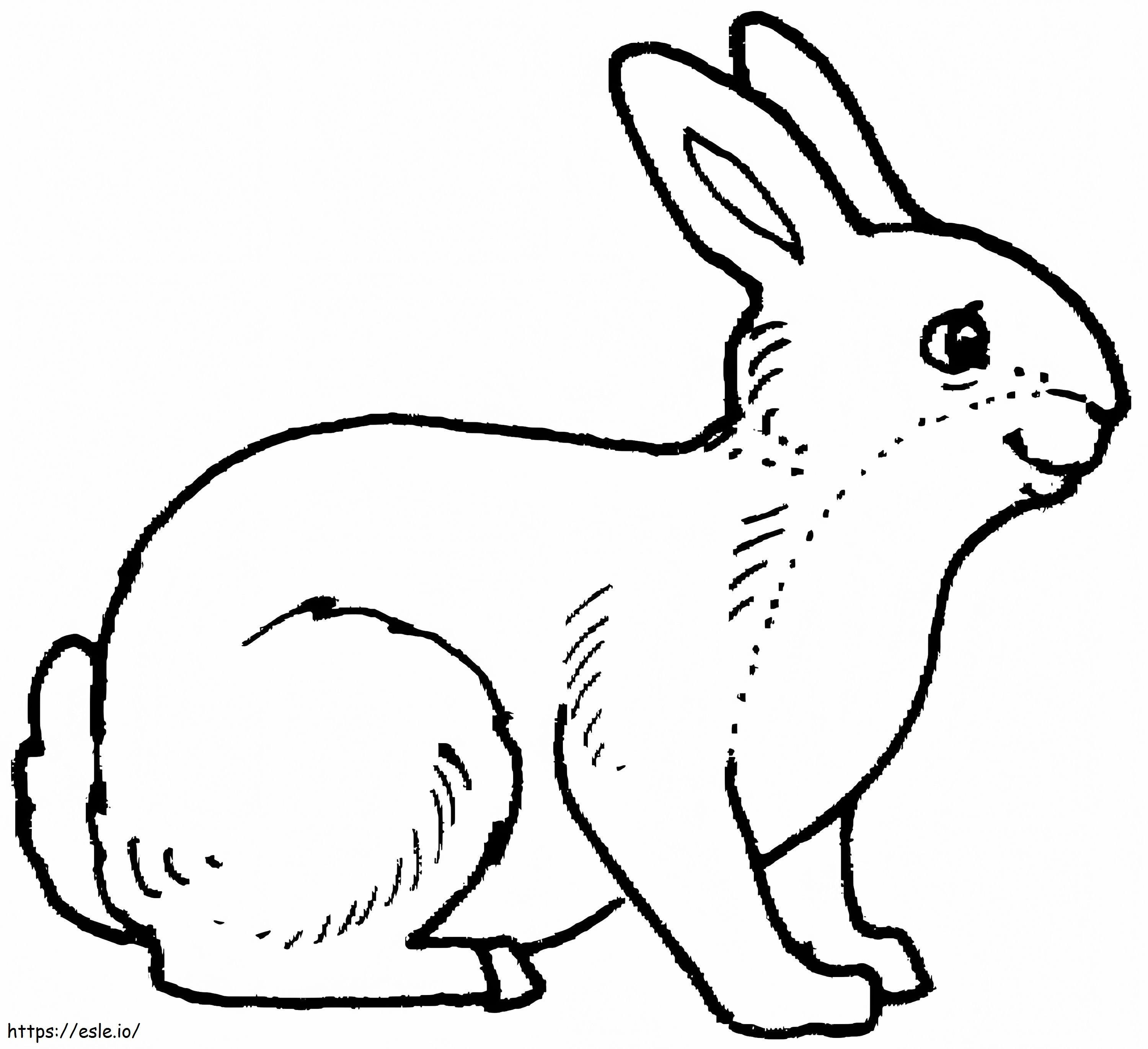 Happy Rabbit coloring page