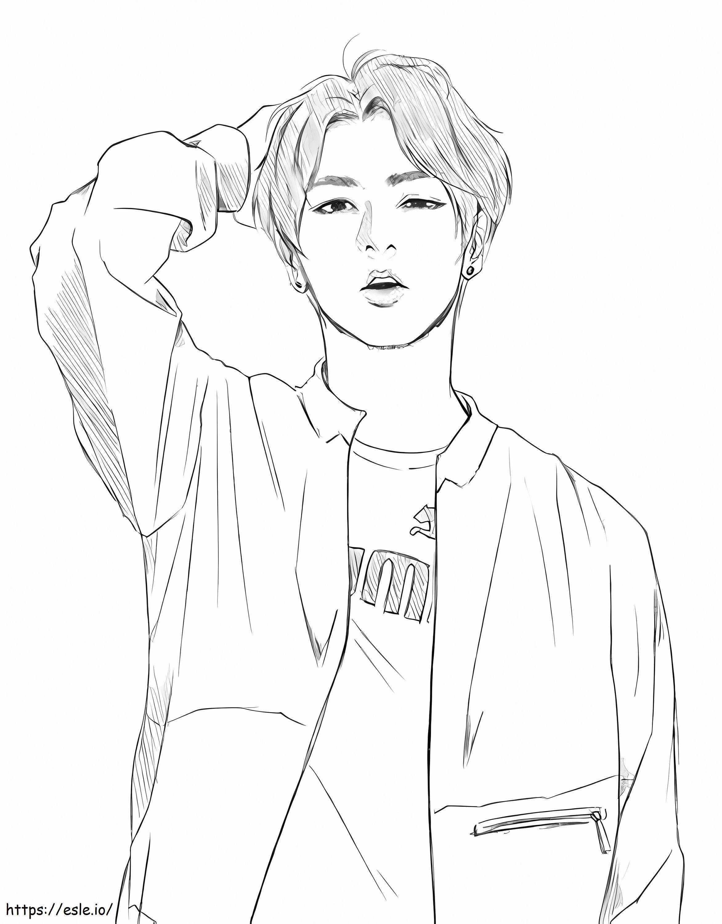 Jimin From BTS coloring page