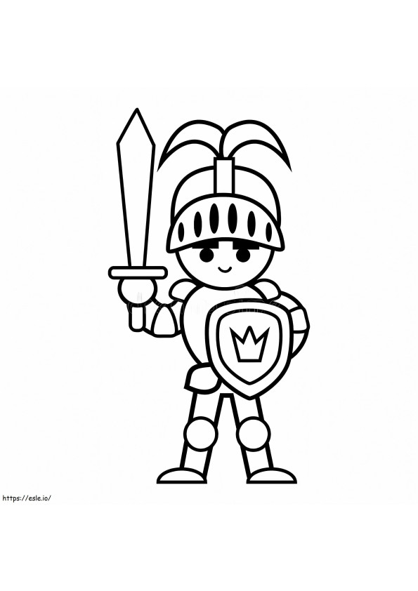 Online Knight coloring page