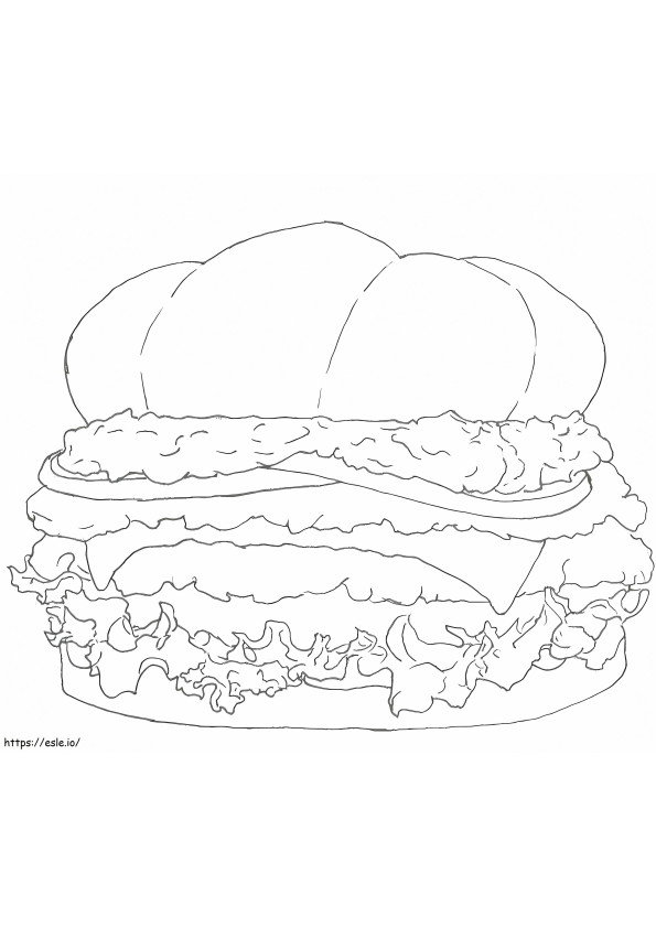 Hambúrguer Grátis para colorir