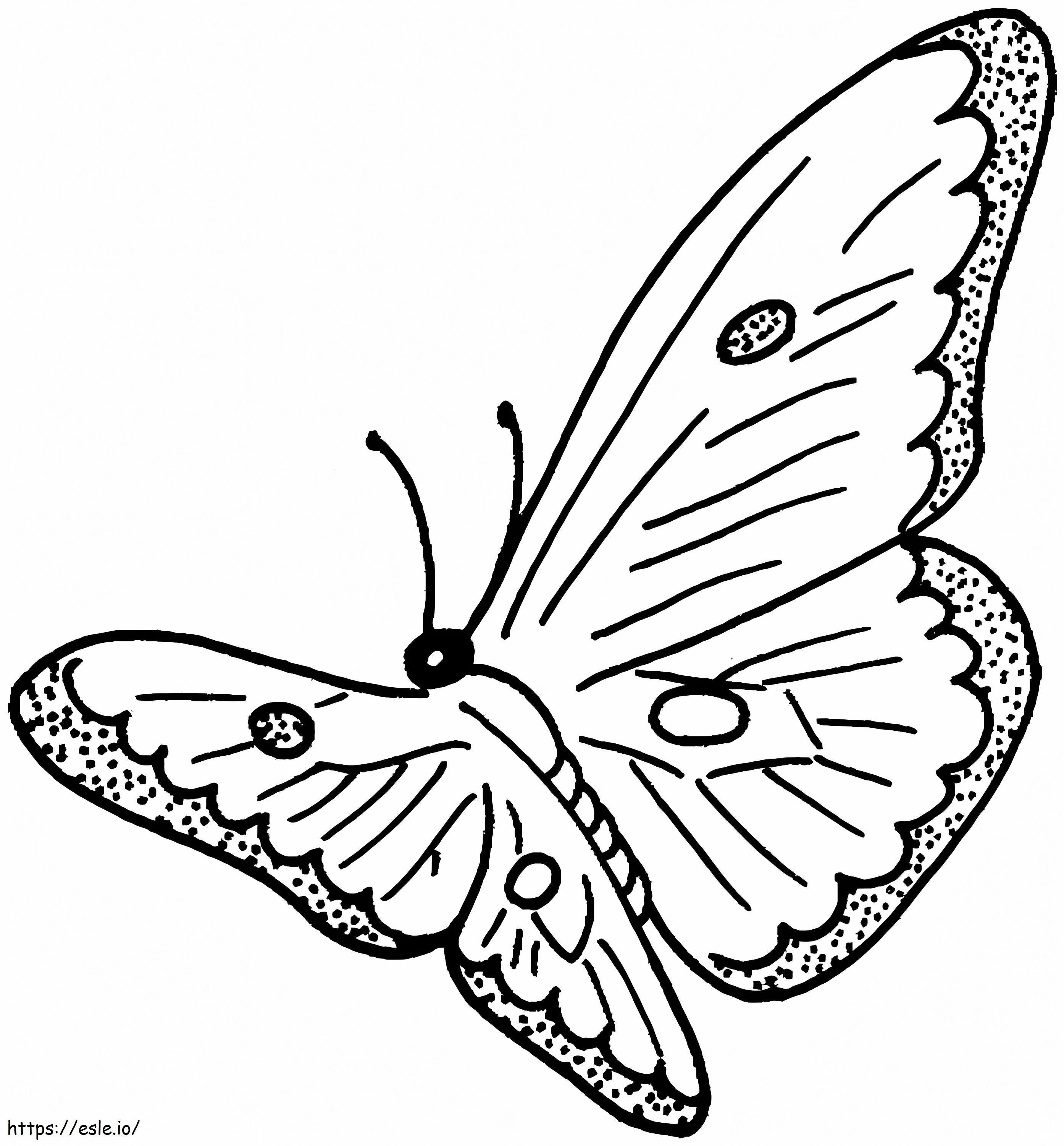 Butterfly Is Flying coloring page