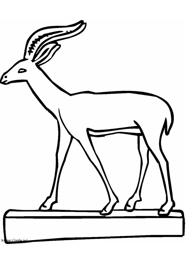 Een gewone gazelle kleurplaat