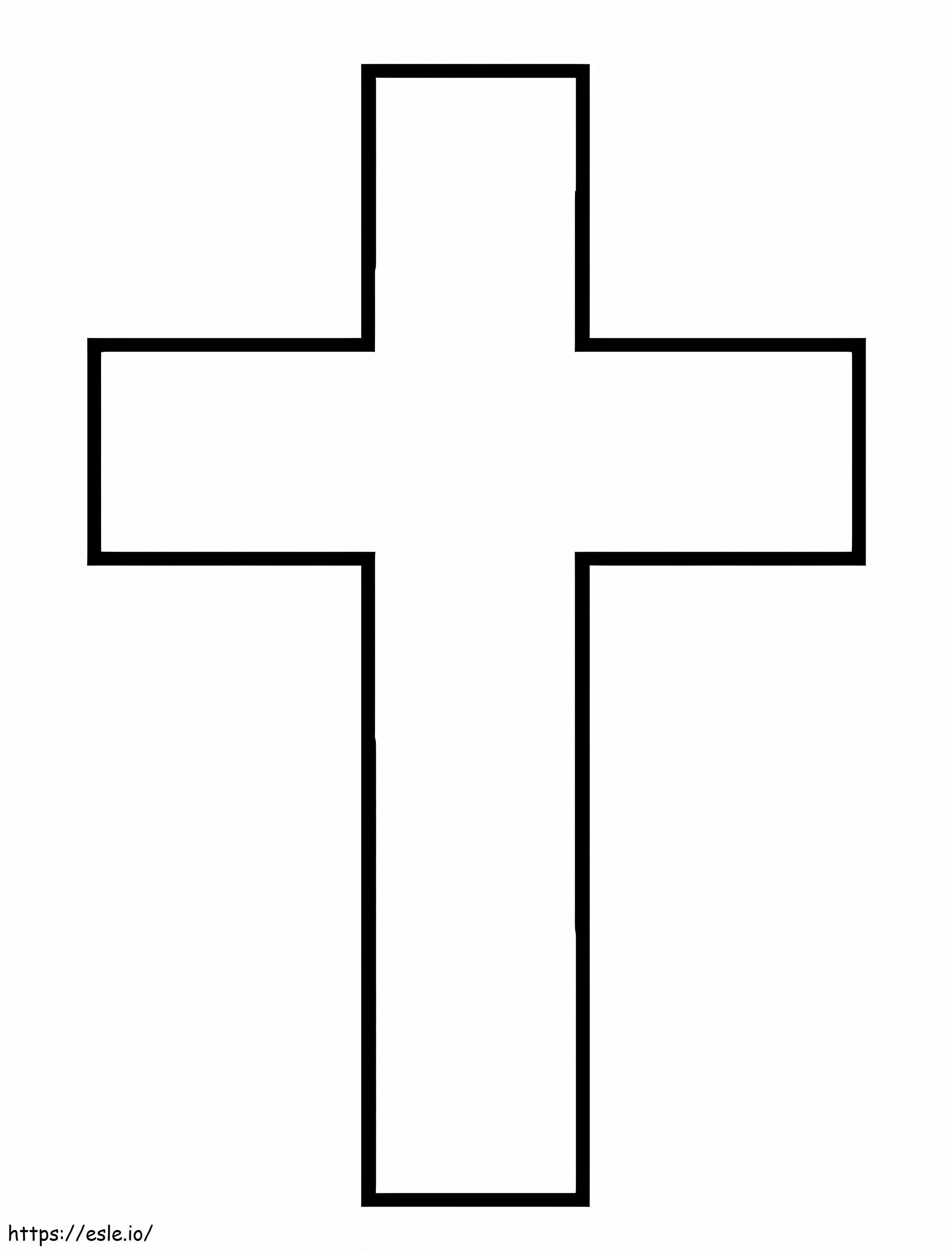 Einfaches Kreuz ausmalbilder
