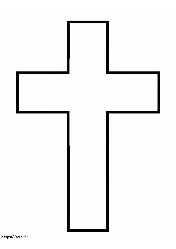 Einfaches Kreuz ausmalbilder