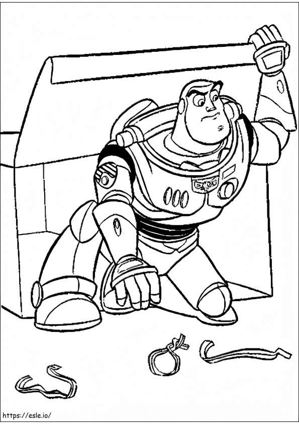 Buzz Lightyear está se escondendo para colorir