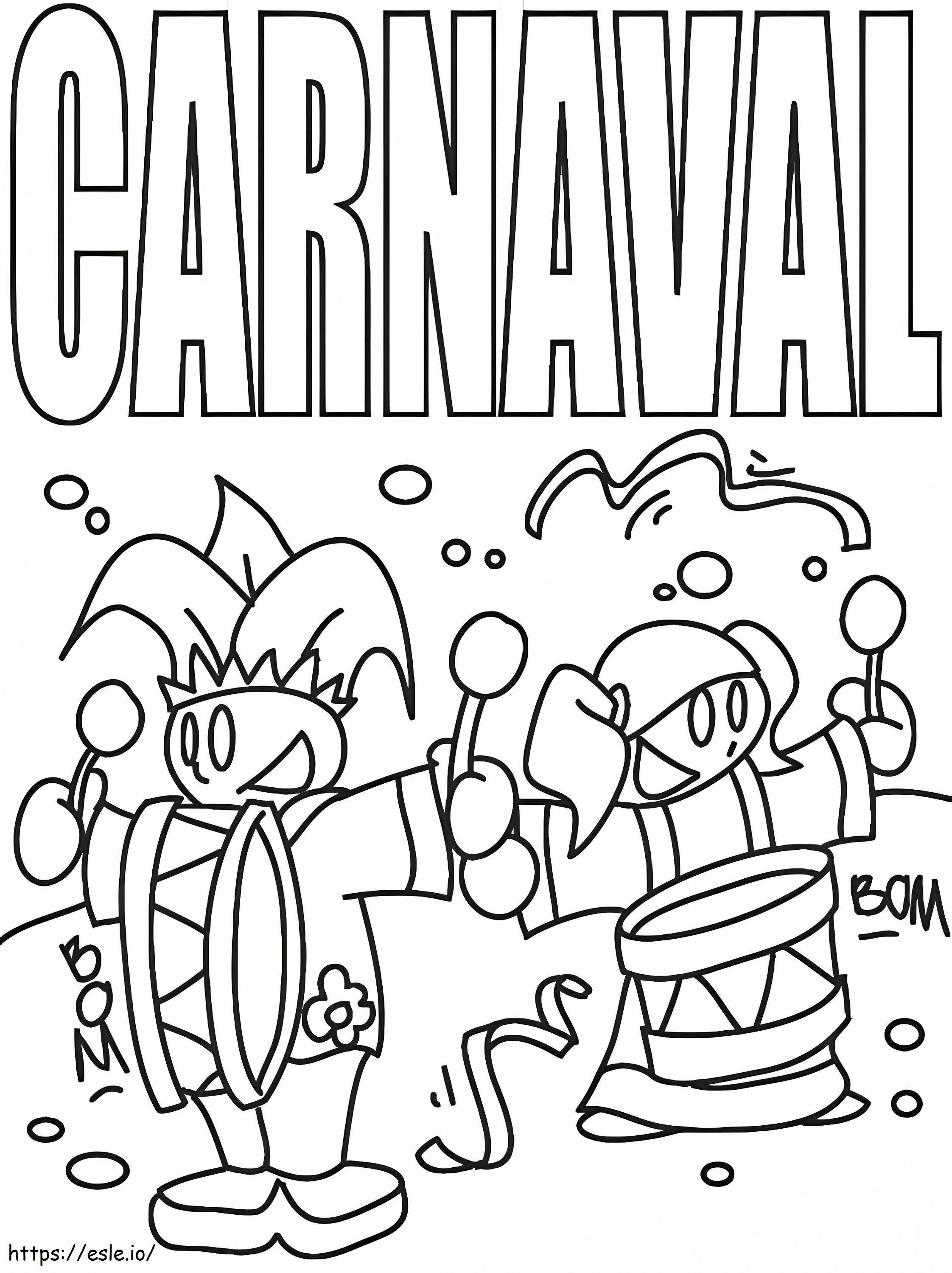 Carnavalul 22 de colorat