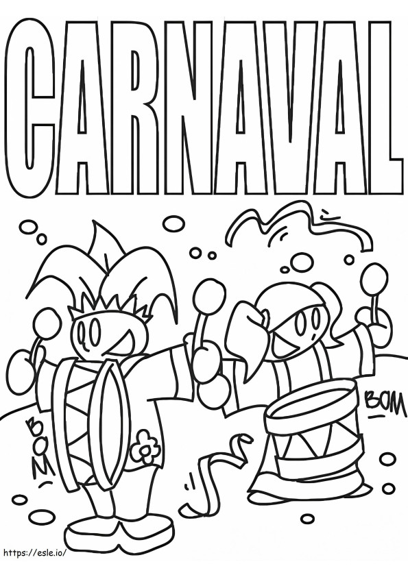 Carnaval 22 kleurplaat