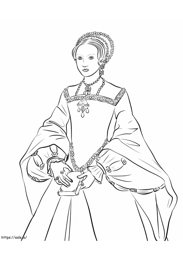 la reina Isabel I para colorear