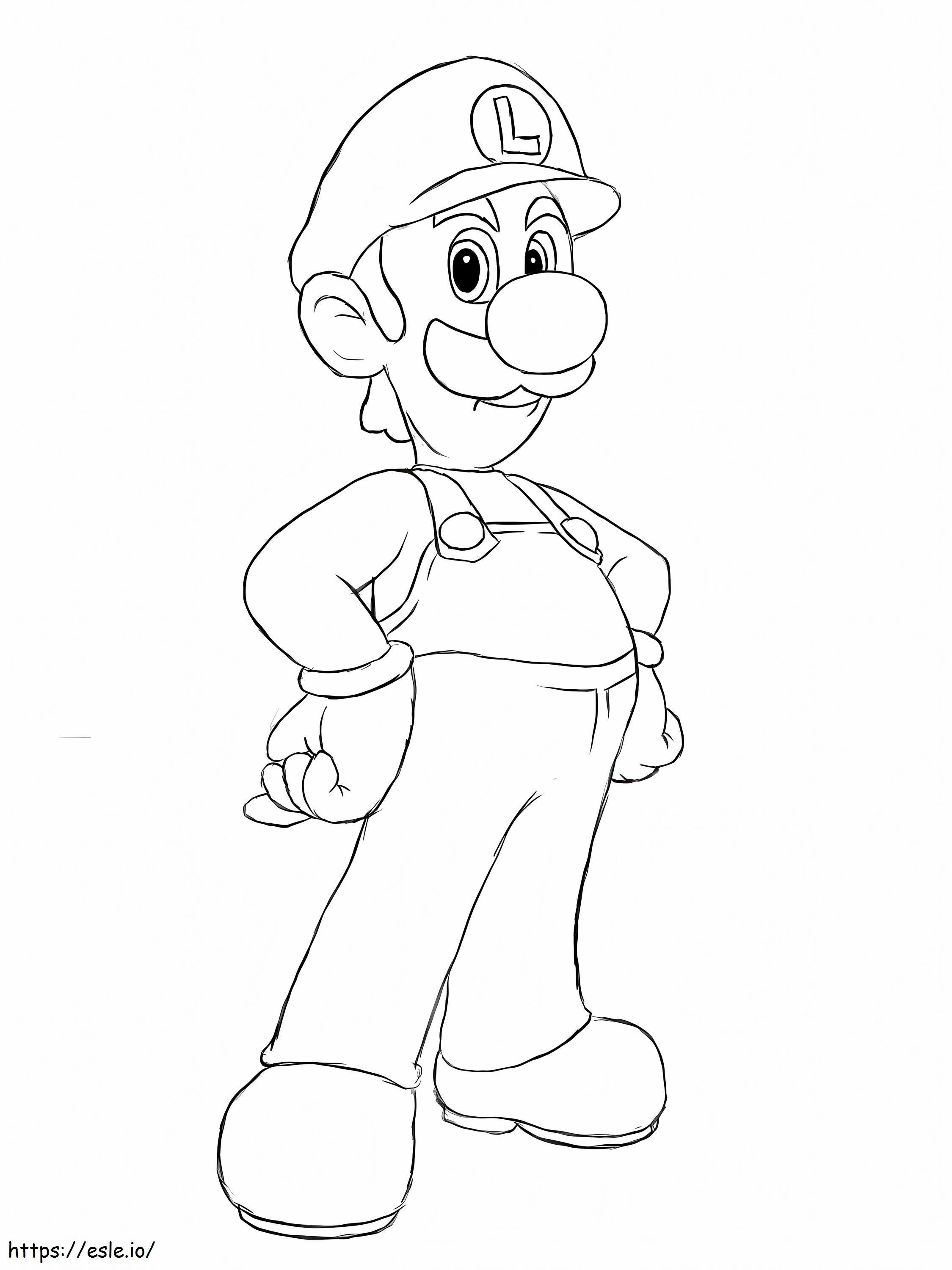 Luigi piirustus värityskuva