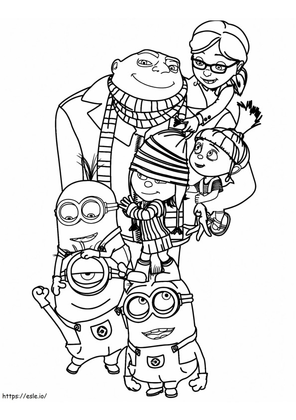 All Minions Characters coloring page