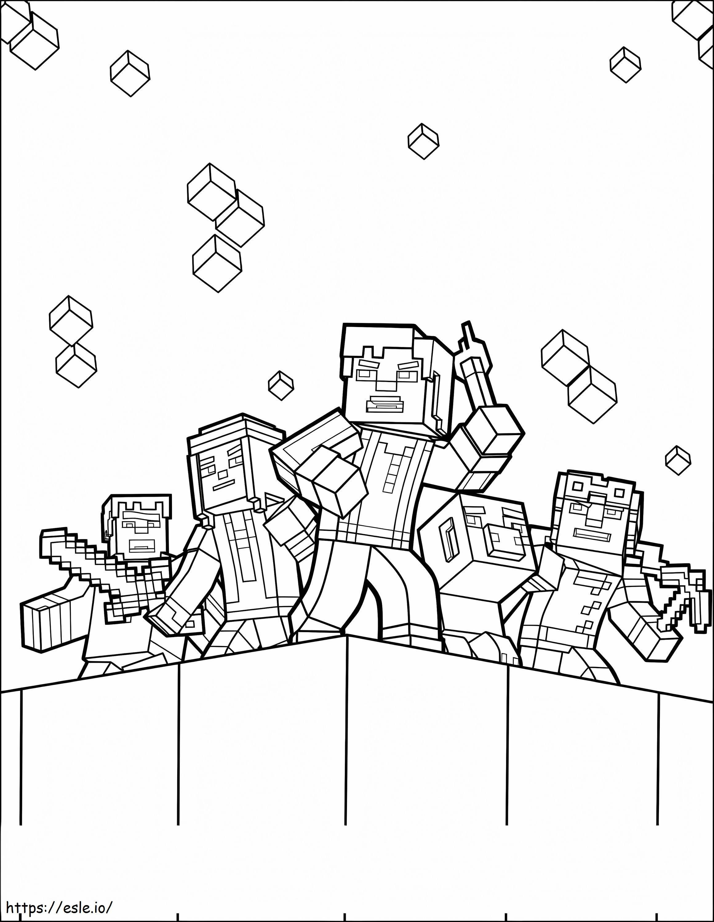 Minecraft 5 coloring page