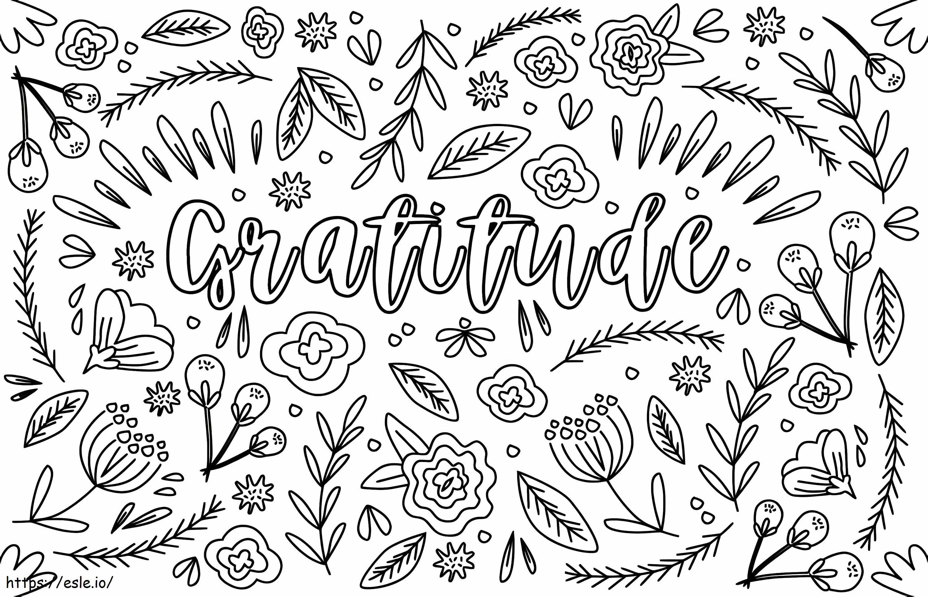 Free Gratitude coloring page