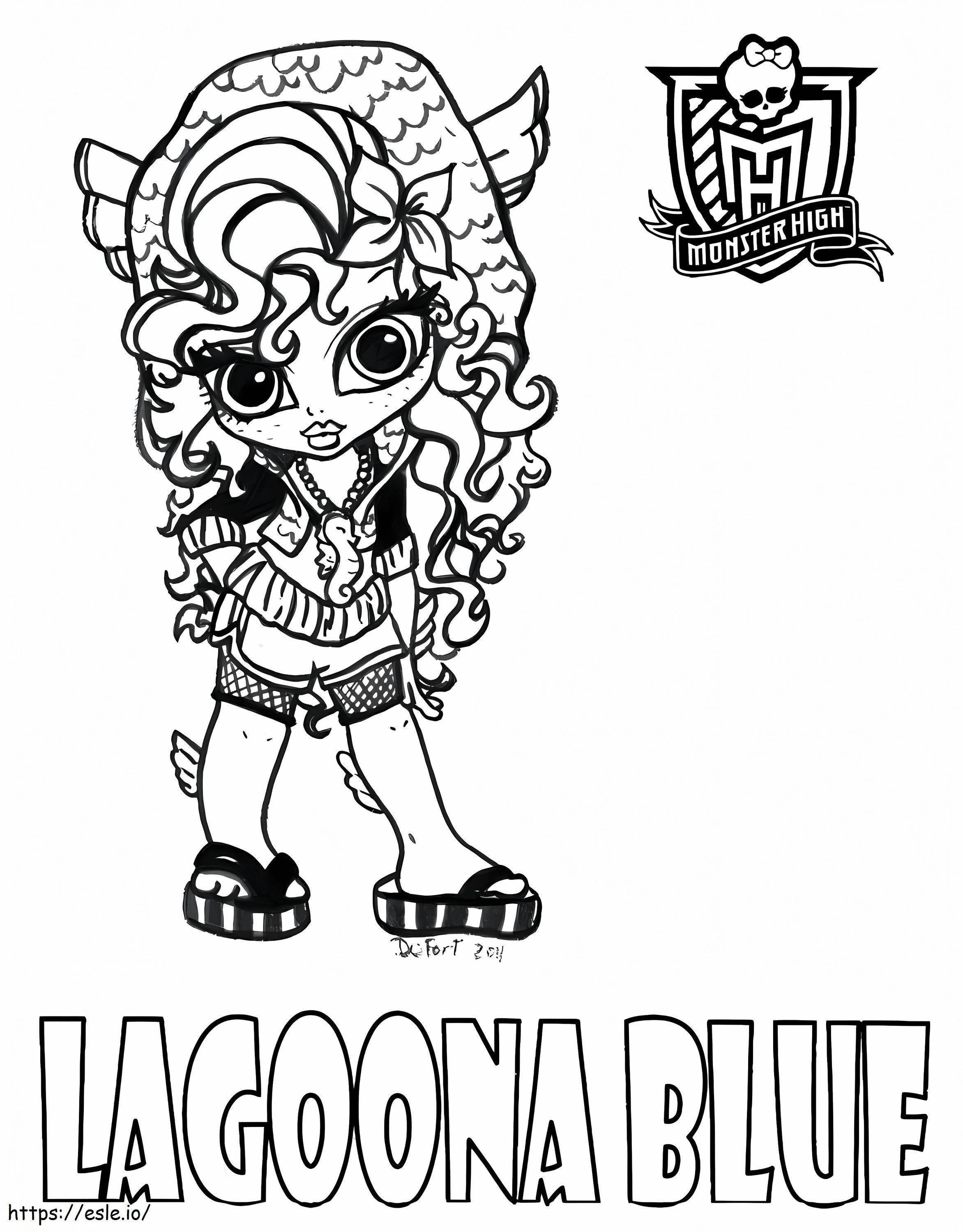 Monster High Baby Lagoona Blue coloring page