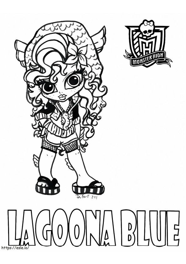 Monster High Baby Lagoona Blue coloring page