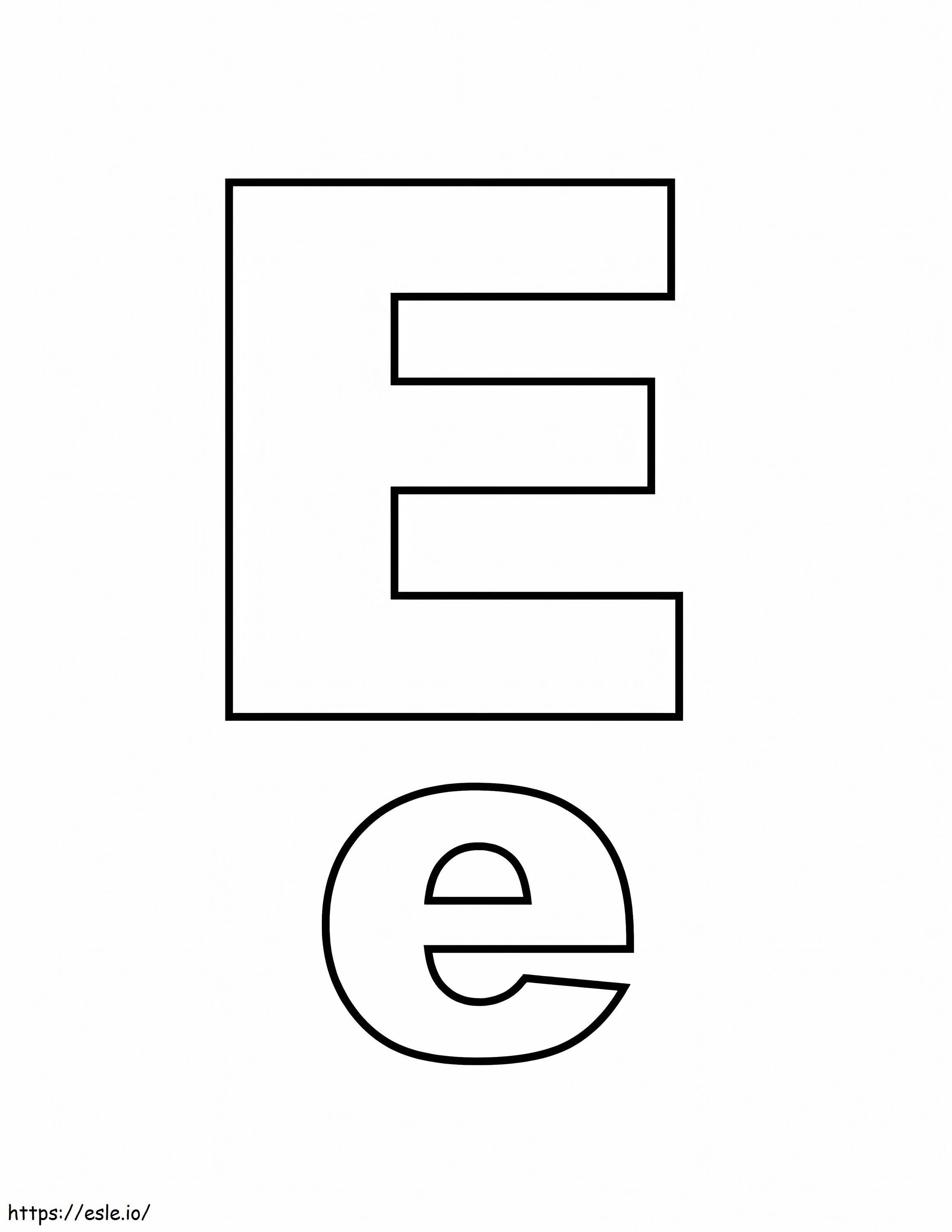 文字 E 12 ぬりえ - 塗り絵