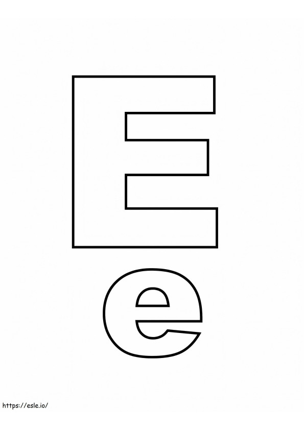 Litera E 12 de colorat