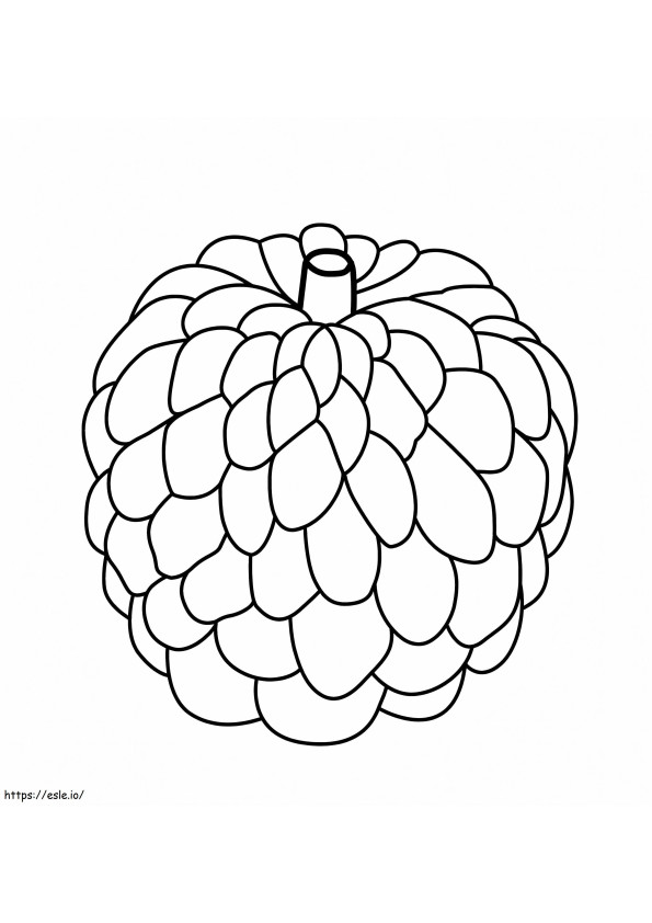 Coloriage  A Custard Apple A4 à imprimer dessin