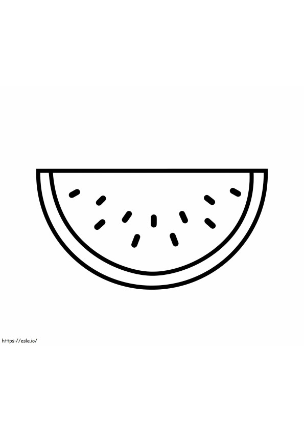 Einfache Wassermelonenscheiben ausmalbilder