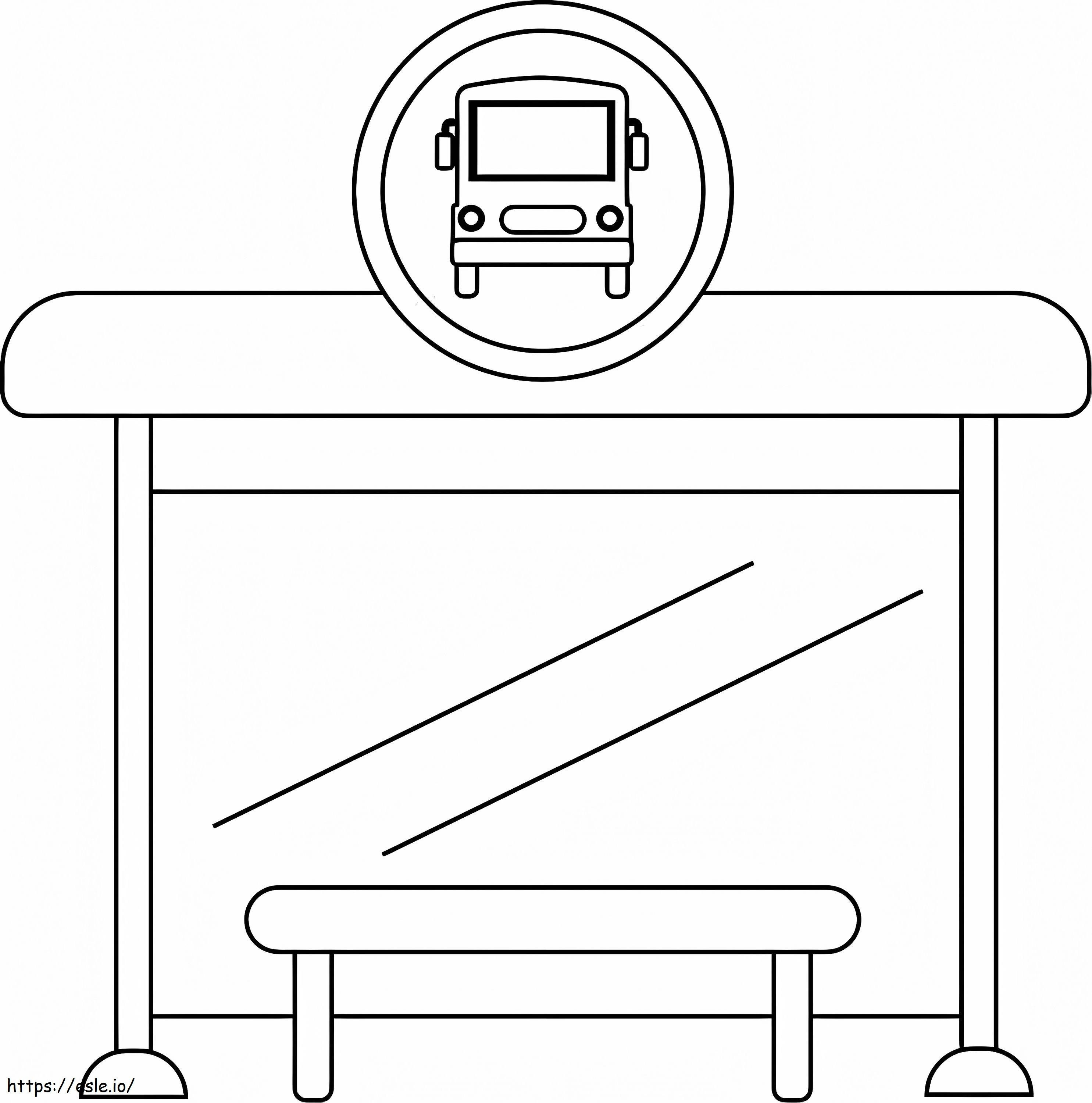 Bus Stop To Color coloring page