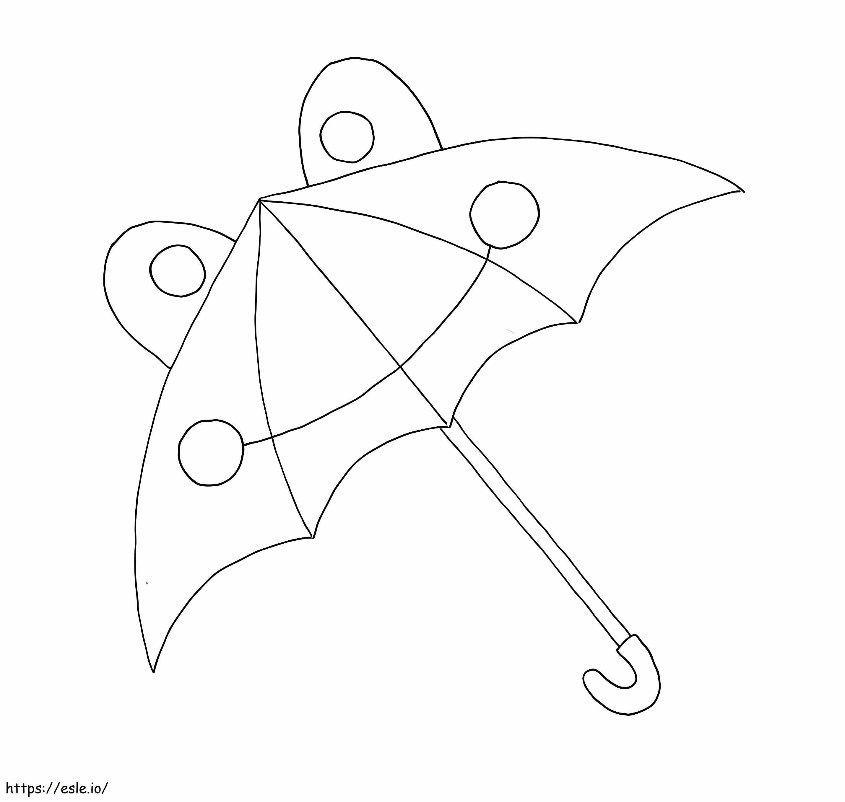 Froggie-Regenschirm ausmalbilder