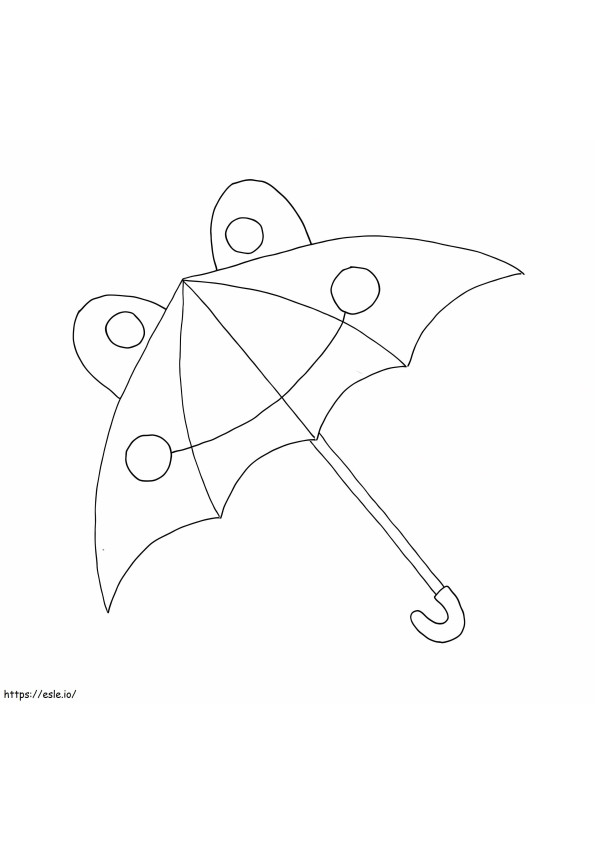 Froggie-Regenschirm ausmalbilder